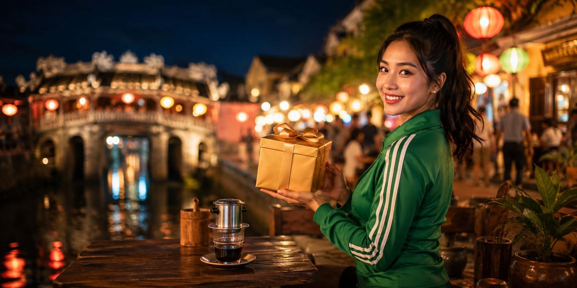 Người dùng Hội An tra cứu xổ số và kèo trực tuyến bên ly cà phê